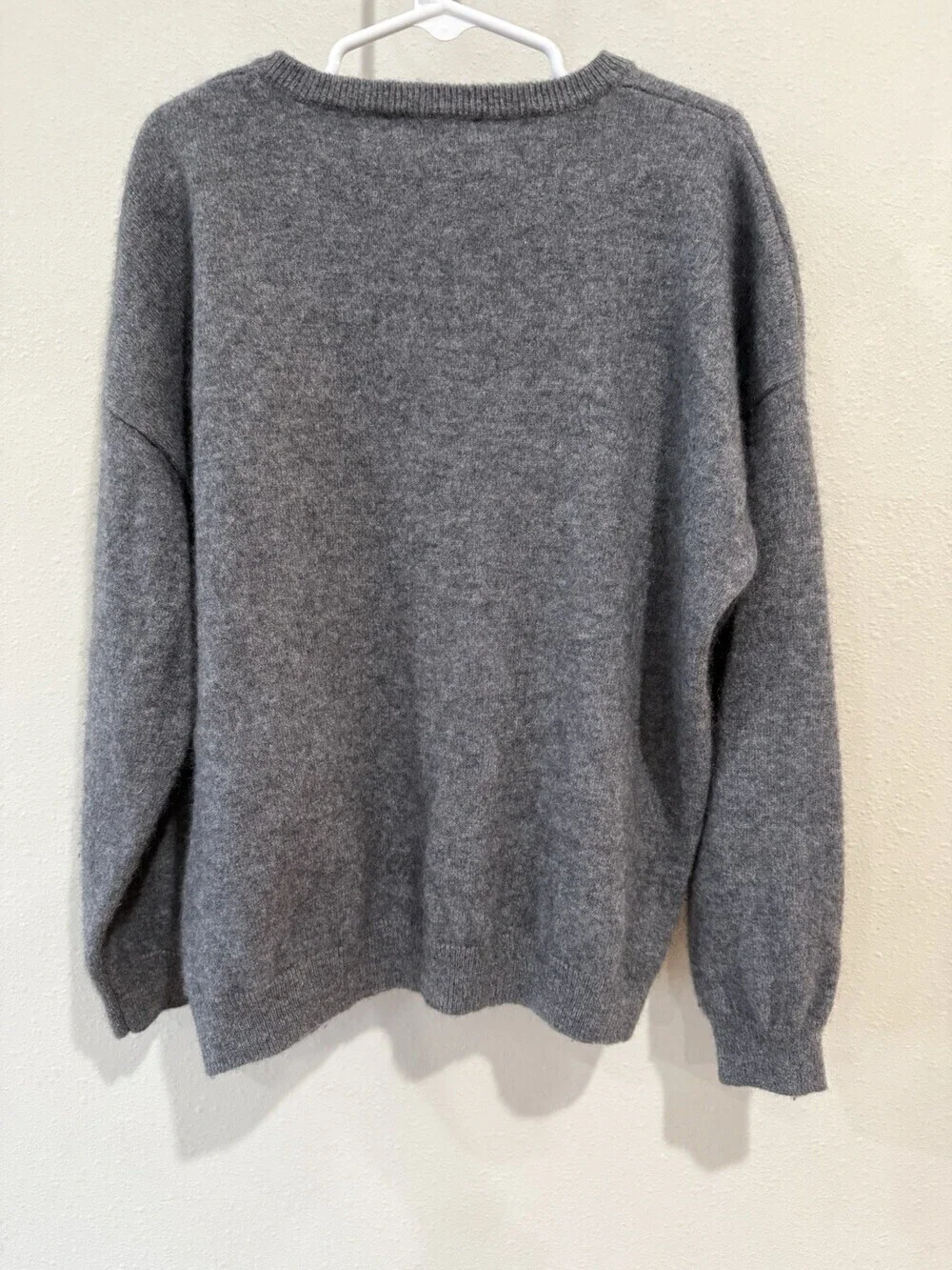Kid Goyo Girls Sweater 7-8 Years 7 8 100% Cashmere Gray Long Sleeve Pullover